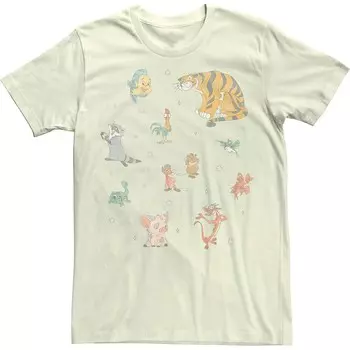 Мужская футболка Disney Princess Sidekicks Licensed Character, цвет Natural