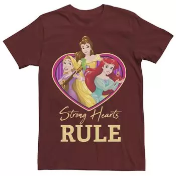 Мужская футболка Disney Princess Trio Strong Hearts Rule Licensed Character