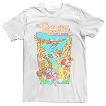 Мужская футболка Disney Rescuers Down Under с постером фильма Licensed Character