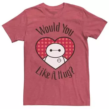 Мужская футболка Disney's Big Hero 6 Baymax Heart Want a Hug Tee