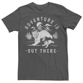 Мужская футболка Disney's Brother Bear Kenai Koda Adventure is Out There Forest с рисунком Licensed Character, цвет Charcoal