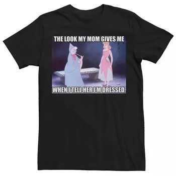 Мужская футболка Disney's Cinderella Mom Look Meme Licensed Character, черный