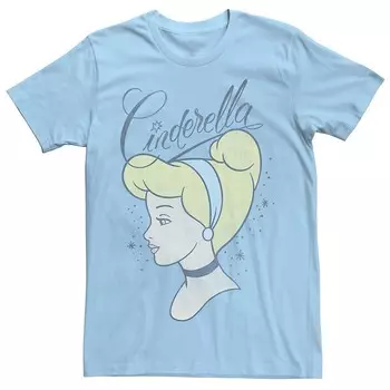 Мужская футболка Disney's Cinderella в честь 70-летия Золушки с профилем Licensed Character, цвет Light Blue