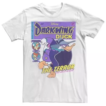 Мужская футболка Disney's Darkwing Duck с обложкой комиксов Licensed Character, белый