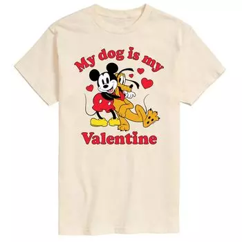 Мужская футболка Disney's Dog Is My Valentine с рисунком Licensed Character
