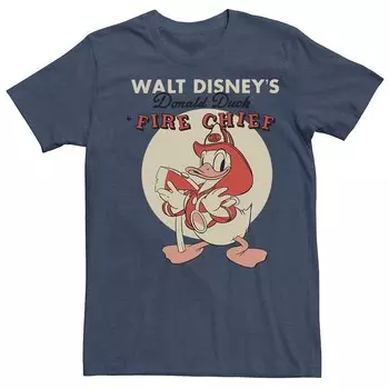 Мужская футболка Disney's Donald Duck Fire Chief Licensed Character, цвет Navy Heather