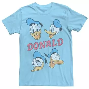 Мужская футболка Disney's Donald Duck Four Faces Licensed Character