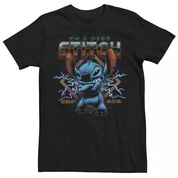 Мужская футболка Disney's Lilo and Stich Experiment 626 Licensed Character, черный