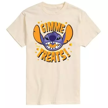 Мужская футболка Disney's Lilo & Stitch Gimme Treats, бежевый