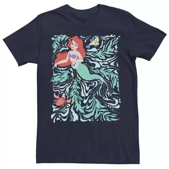 Мужская футболка Disney's Little Mermaid Ariel Swirly с плакатом из морских водорослей Licensed Character