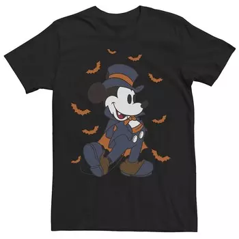 Мужская футболка Disney's Mickey & Friends с портретом вампира и Микки Хэллоуина Licensed Character, черный