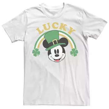 Мужская футболка Disney's Mickey & Friends с рисунком Lucky Mickey ко Дню Святого Патрика Licensed Character