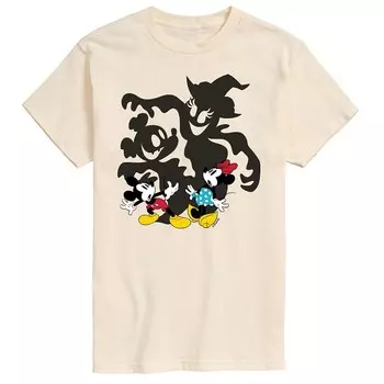 Мужская футболка Disney's Mickey & Minnie Mouse с рисунком Scared Shadows, бежевый