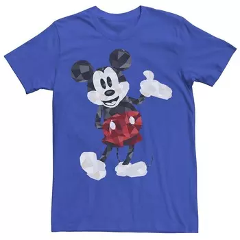 Мужская футболка Disney's Mickey Mouse из полиэстера с портретом Микки Мауса Licensed Character, цвет Royal