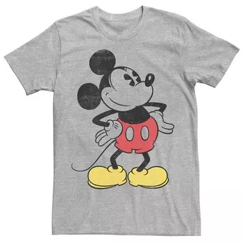 Мужская футболка Disney's Mickey Mouse «Руки на бедре» Licensed Character, цвет Athletic Heather
