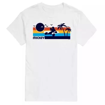 Мужская футболка Disney's Mickey Mouse с рисунком заката Licensed Character