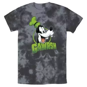 Мужская футболка Disney с Микки и друзьями Goofy Gawrsh Portrait Bomabrd Wash Licensed Character, черный