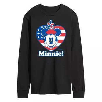 Мужская футболка Disney's Minnie Mouse с сердечком и длинным рукавом Licensed Character