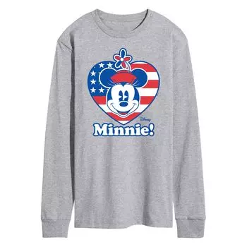 Мужская футболка Disney's Minnie Mouse с сердечком и длинным рукавом Licensed Character