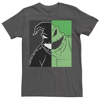 Мужская футболка Disney's Nightmare Before Christmas Oogie Boogie Split Box Licensed Character, цвет Charcoal