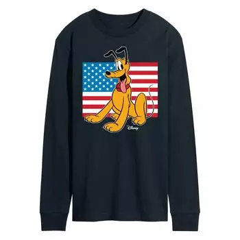 Мужская футболка Disney's Pluto с длинными рукавами и рисунком флага США Licensed Character