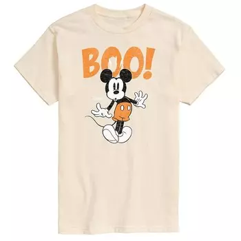 Мужская футболка Disney's с Микки Маусом и рисунком Scared Boo, бежевый