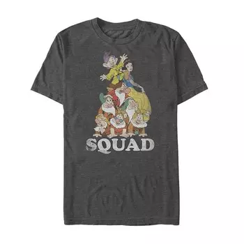 Мужская футболка Disney's Snow White Dwarf Squad Licensed Character, цвет Charcoal Heather