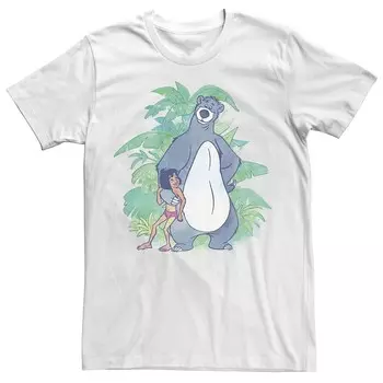 Мужская футболка Disney's The Jungle Book Mowgli и Baloo Licensed Character, белый
