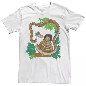 Мужская футболка Disney's The Jungle Book Каа и Маугли Licensed Character