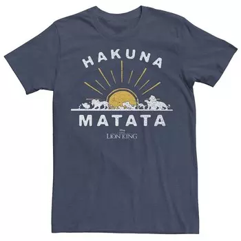 Мужская футболка Disney's The Lion King Hakuna Matata Sunrise Horizon, цвет Navy Heather