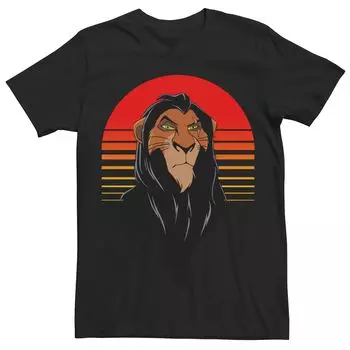 Мужская футболка Disney's The Lion King Scar Sunset в стиле ретро Licensed Character