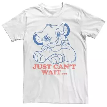 Мужская футболка Disney's The Lion King Simba Just Can't Wait Licensed Character
