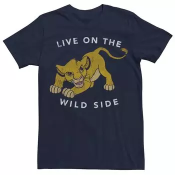 Мужская футболка Disney's The Lion King Simba Live On The Wild Side Licensed Character