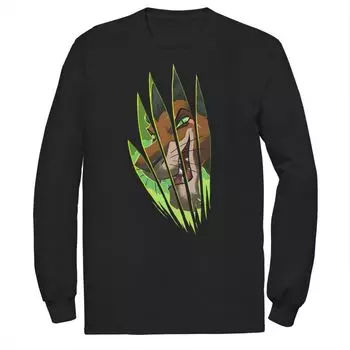 Мужская футболка Disney's The Lion King со шрамом и портретом с длинными рукавами