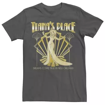 Мужская футболка Disney's The Princess & The Frog Tiana's Place New Orleans Licensed Character, цвет Charcoal