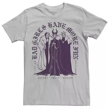 Мужская футболка Disney's Villains «Bad Girls Have More Fun» Licensed Character, цвет Silver