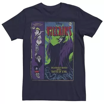 Мужская футболка Disney's Villains Deliciously Wicked Comics, темно-синий
