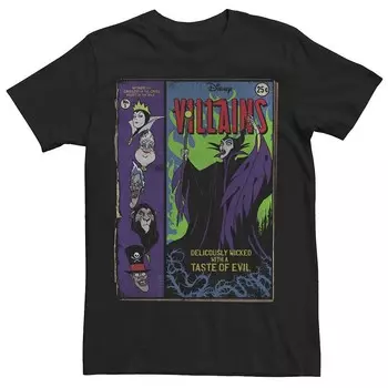 Мужская футболка Disney's Villains Deliciously Wicked Comics, черный