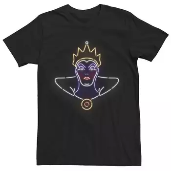 Мужская футболка Disney's Villains Evil Queen Neon Head Shot, черный
