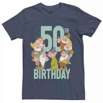 Мужская футболка Disney Snow White Dwarfs Group Shot на 50-летие Licensed Character