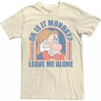 Мужская футболка Disney Snow White Grumpy Oh Is It Monday Leave Me Alone Licensed Character