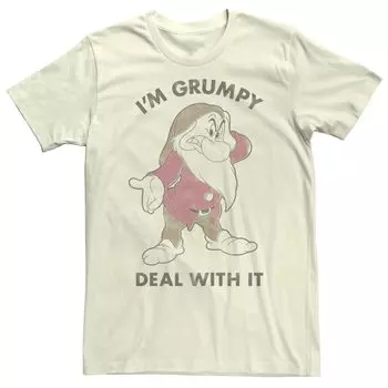 Мужская футболка Disney Snow White I'm Grumpy Deal With It с портретом