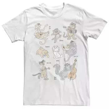 Мужская футболка Disney The Aristocats All The Cats Licensed Character