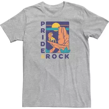 Мужская футболка Disney The Lion King Simba Pride Rock с простой надписью Licensed Character