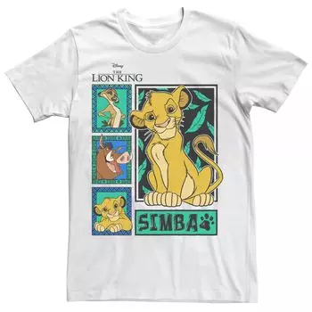 Мужская футболка Disney The Lion King Simba с вставками в джунглях Licensed Character