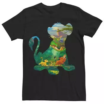 Мужская футболка Disney The Lion King Simba Silhouette Fill Group Shot