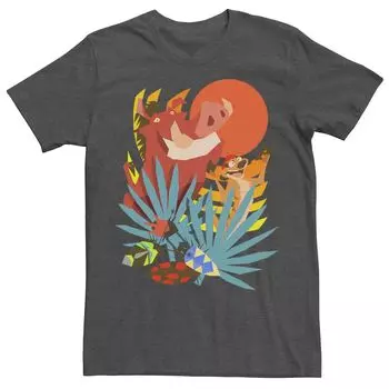 Мужская футболка Disney The Lion King Timon and Pumbaa с геометрическим рисунком Licensed Character