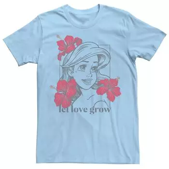 Мужская футболка Disney The Little Mermaid Ariel Let Love Grow с цветочным принтом Licensed Character