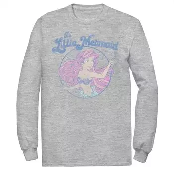 Мужская футболка Disney The Little Mermaid Ariel с рваным круглым портретом Licensed Character