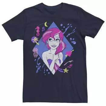 Мужская футболка Disney The Little Mermaid Retro Ariel Licensed Character